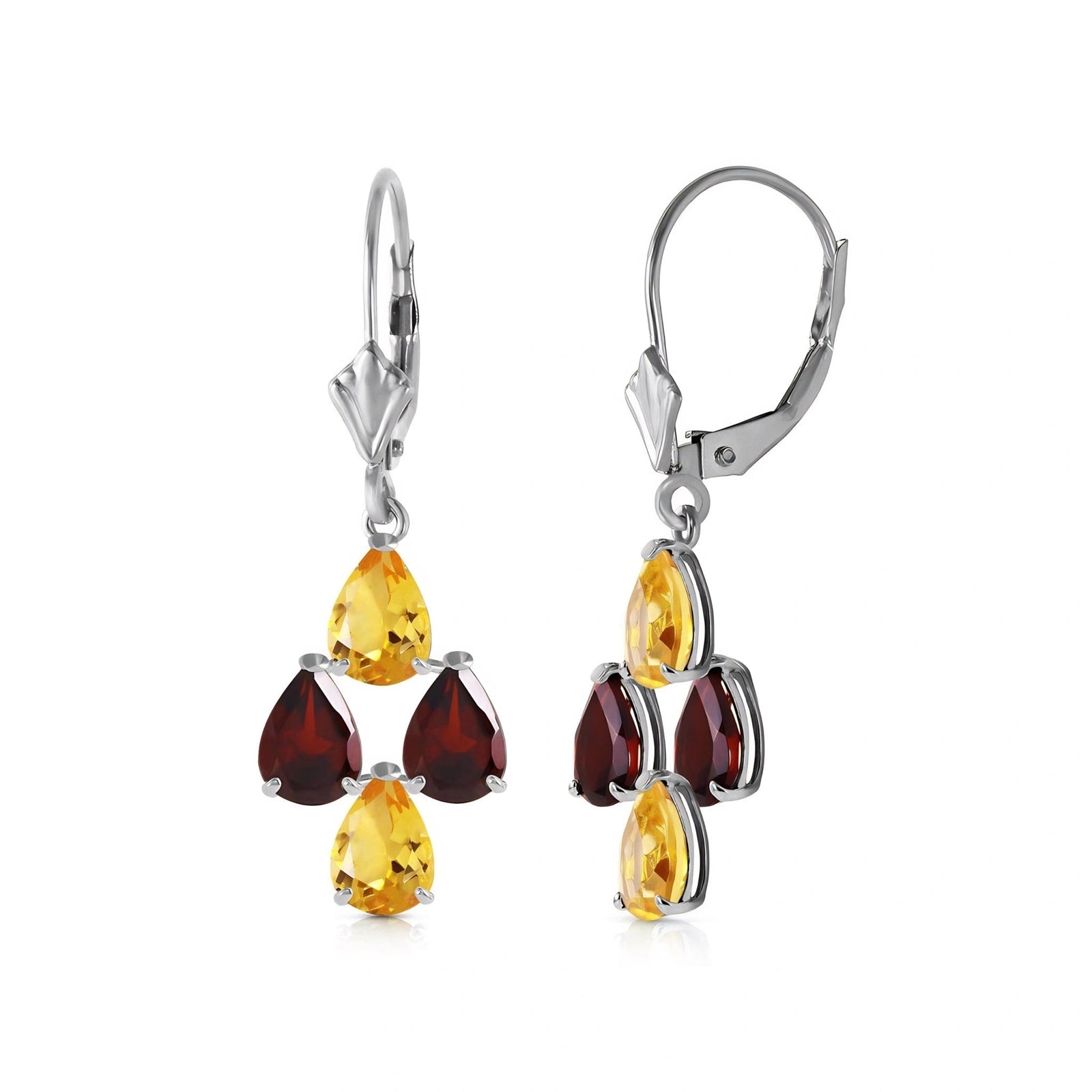 White Gold Garnet & Citrine — Mariaamalia