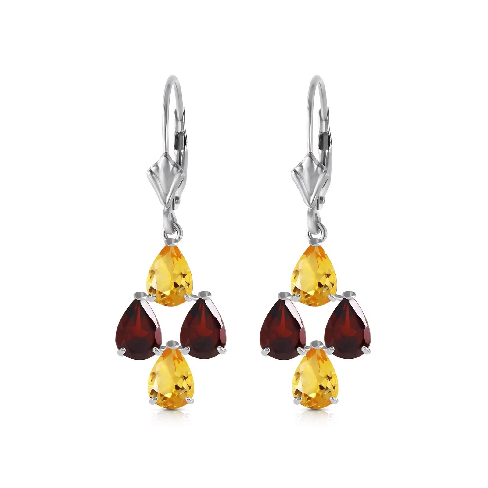 White Gold Garnet & Citrine — Mariaamalia