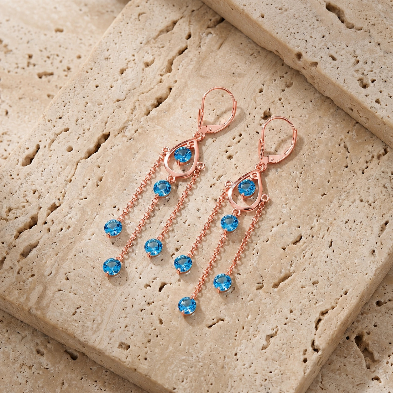 Rose Gold Blue Topaz — Mariaamaranta