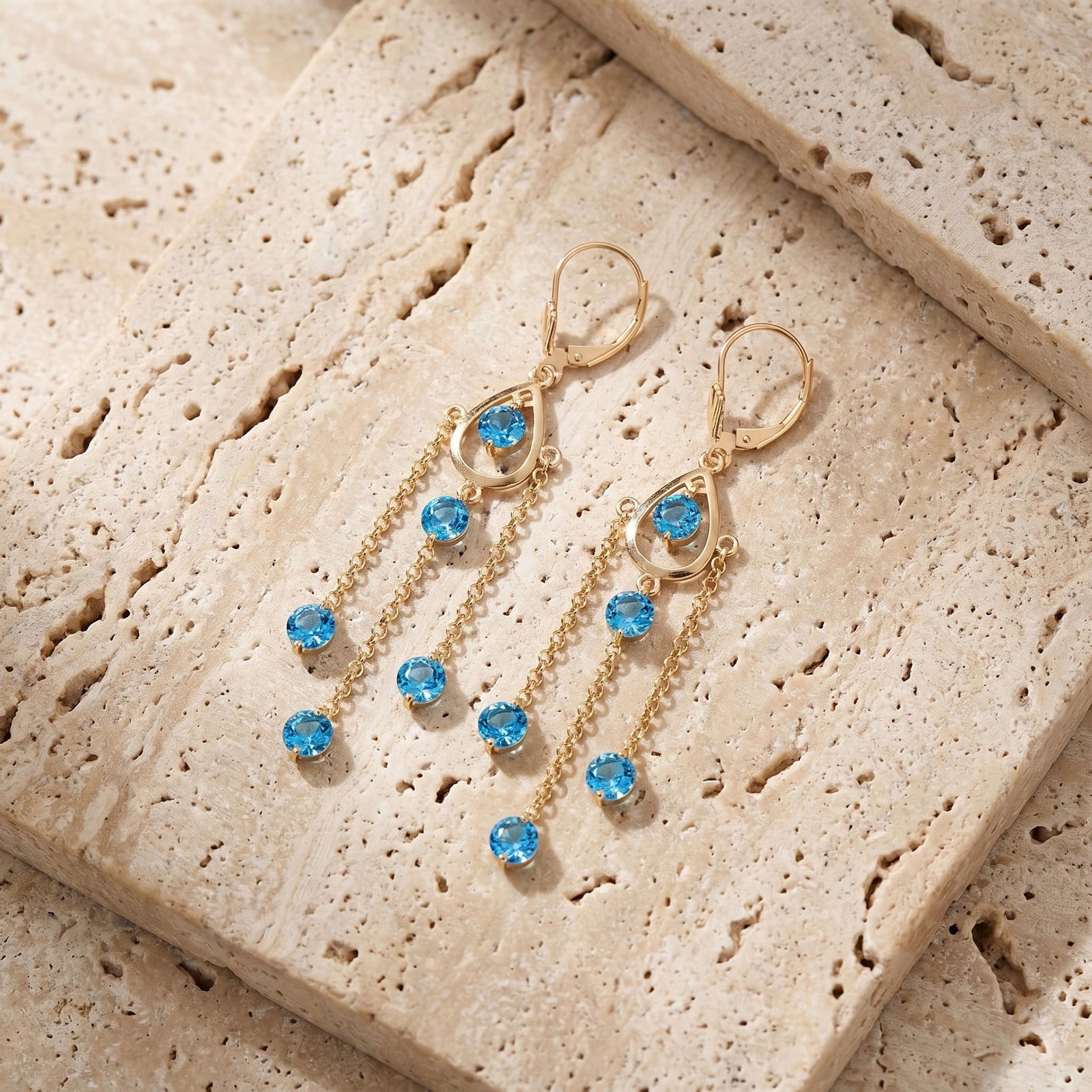Yellow Gold Blue Topaz — Mariaamaranta