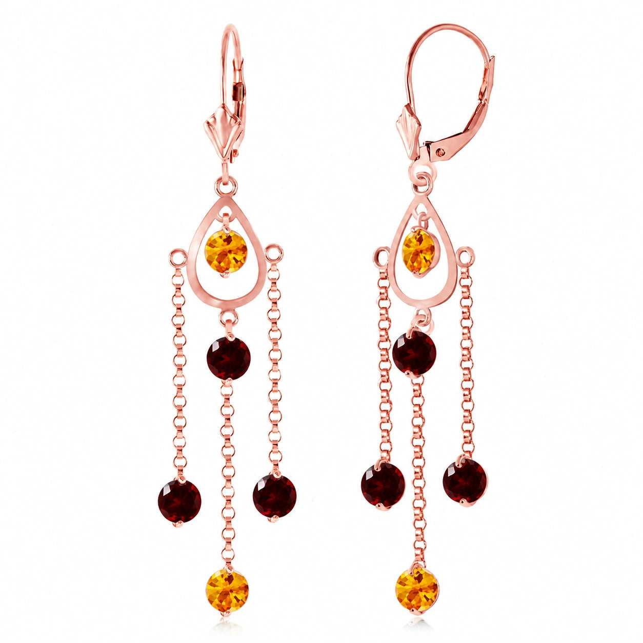 Rose Gold Garnet & Citrine — Mariaamaranta