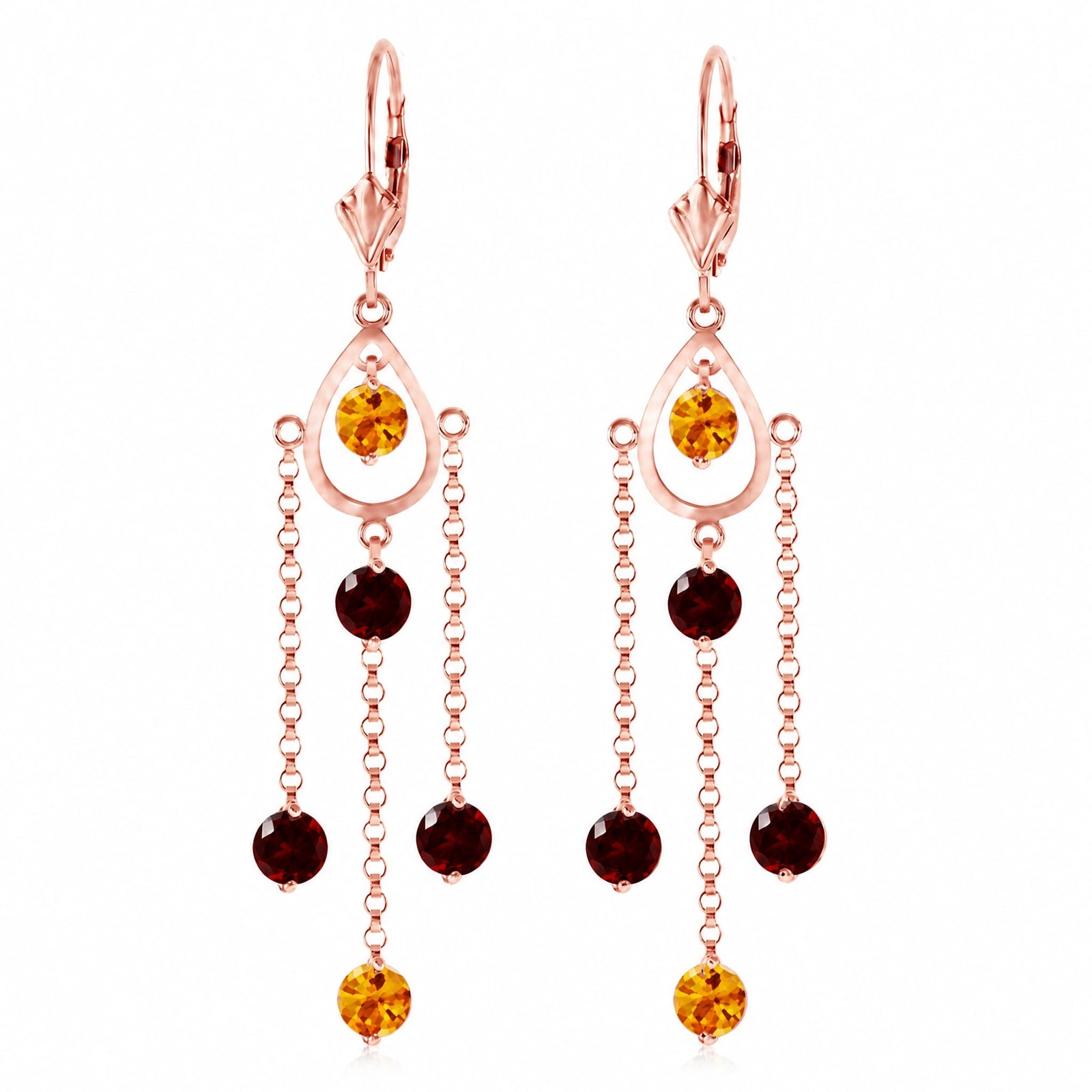 Rose Gold Garnet & Citrine — Mariaamaranta