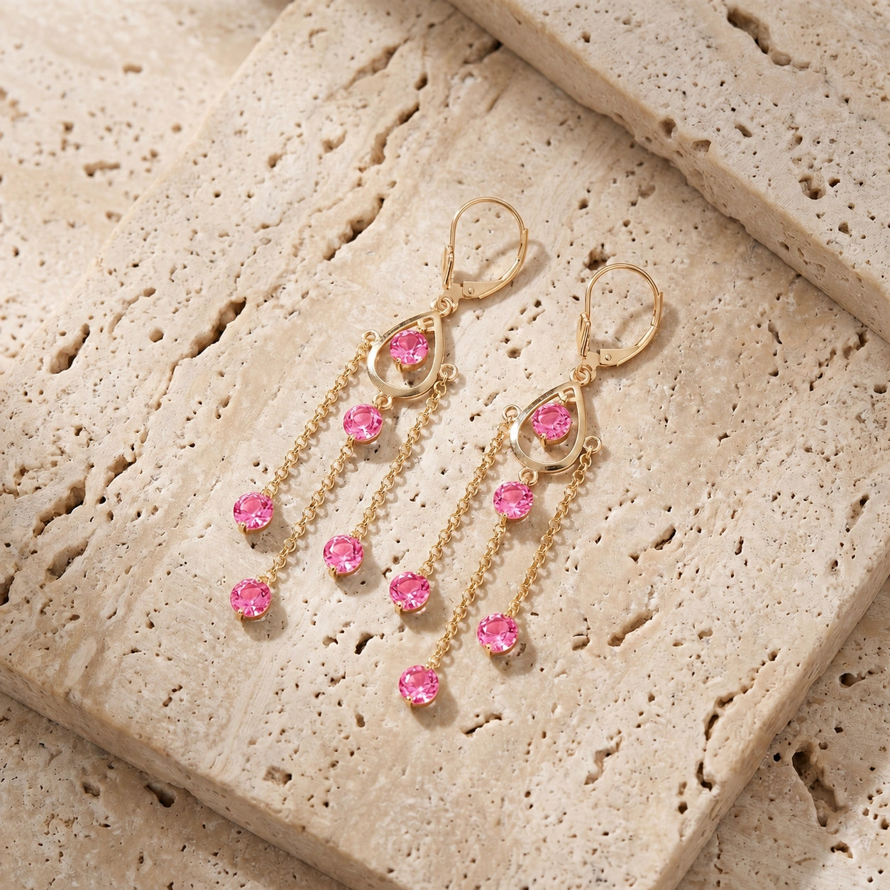 Yellow Gold Pink Topaz — Mariaamaranta
