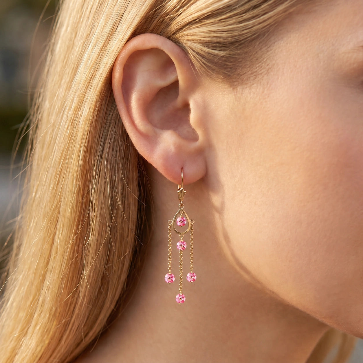 Yellow Gold Pink Topaz — Mariaamaranta