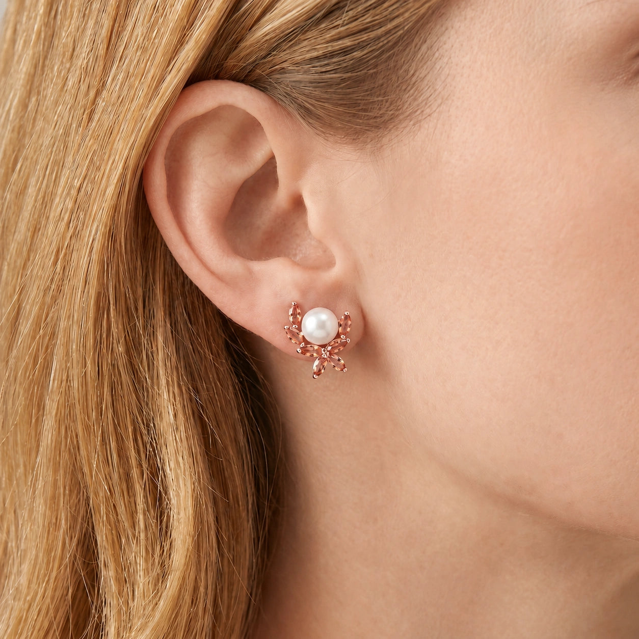 Rose Gold Pearl & Citrine — Mariaambra