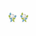 Yellow Gold Pearl & Peridot & Blue Topaz — Mariaambra