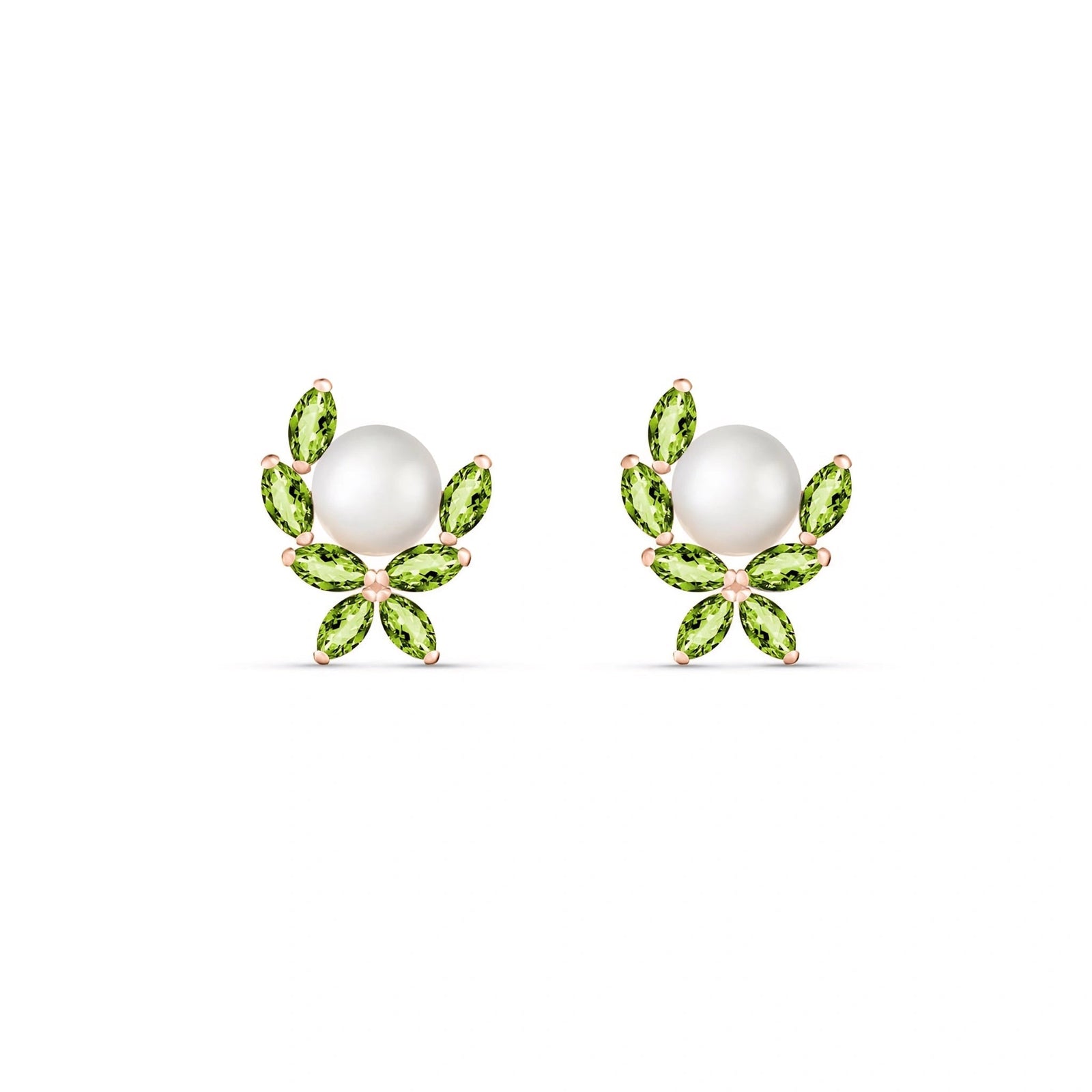 Rose Gold Pearl & Peridot — Mariaambra