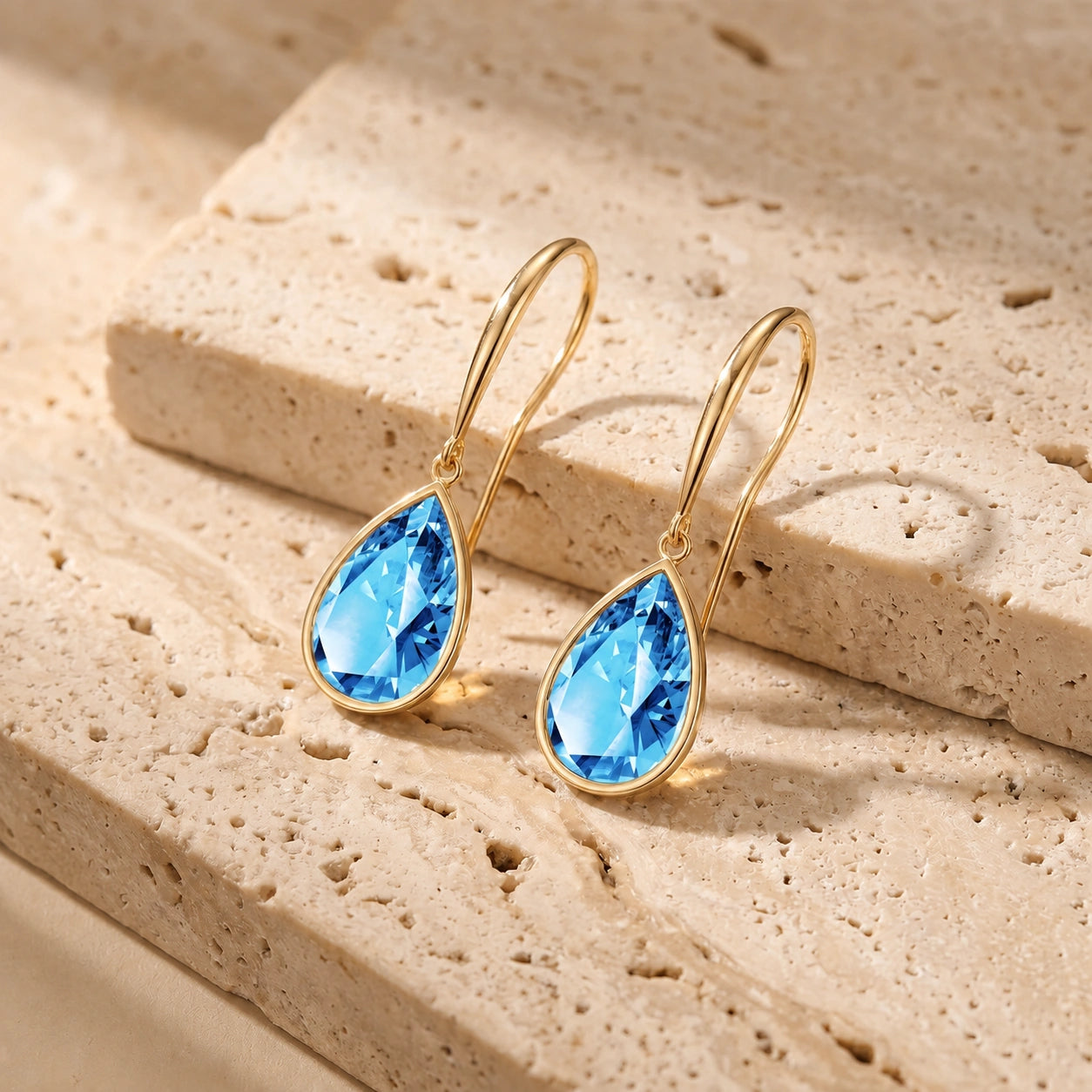 Yellow Gold Blue Topaz — Mariaamelia