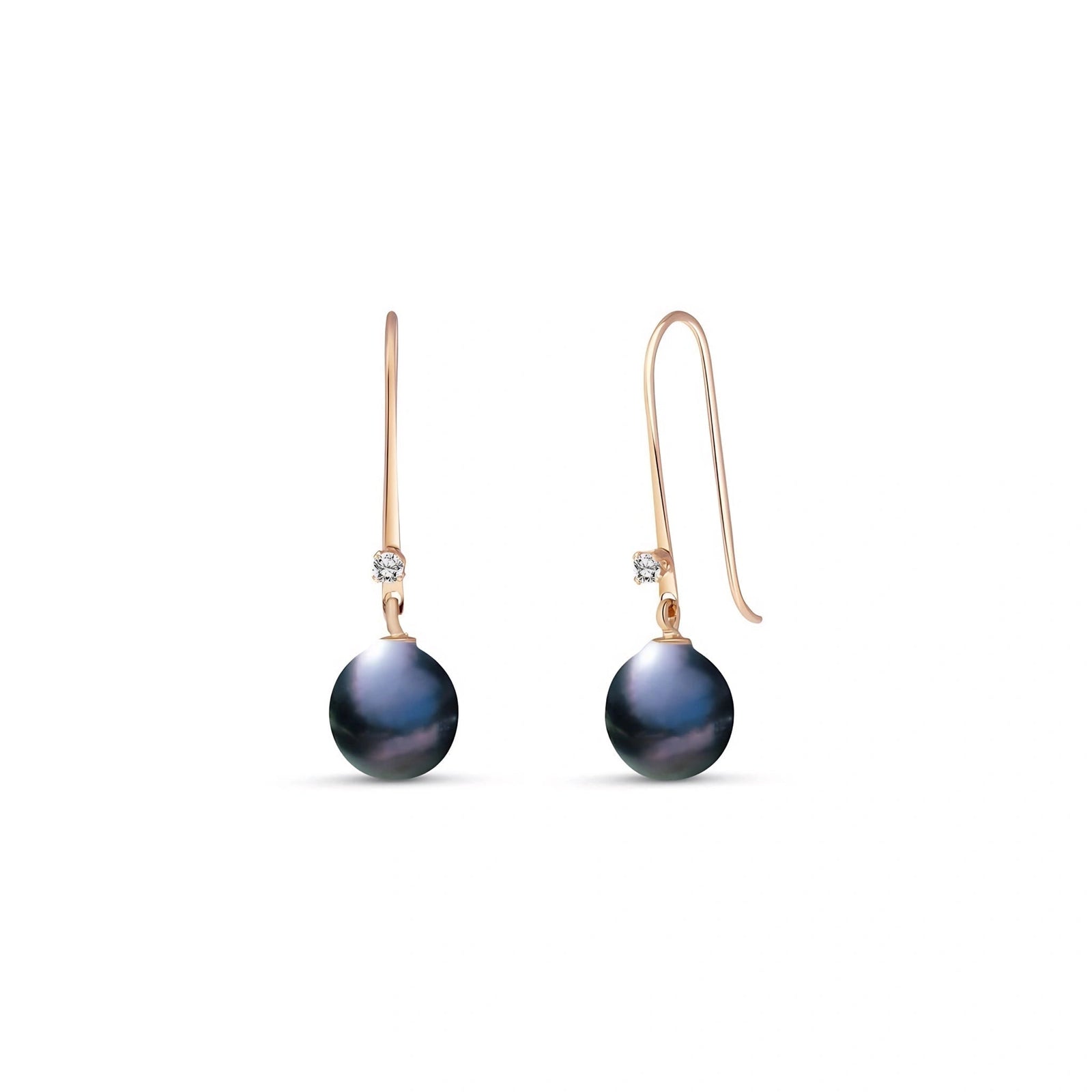 Rose Gold Earrings Pearl 10K — Cosima