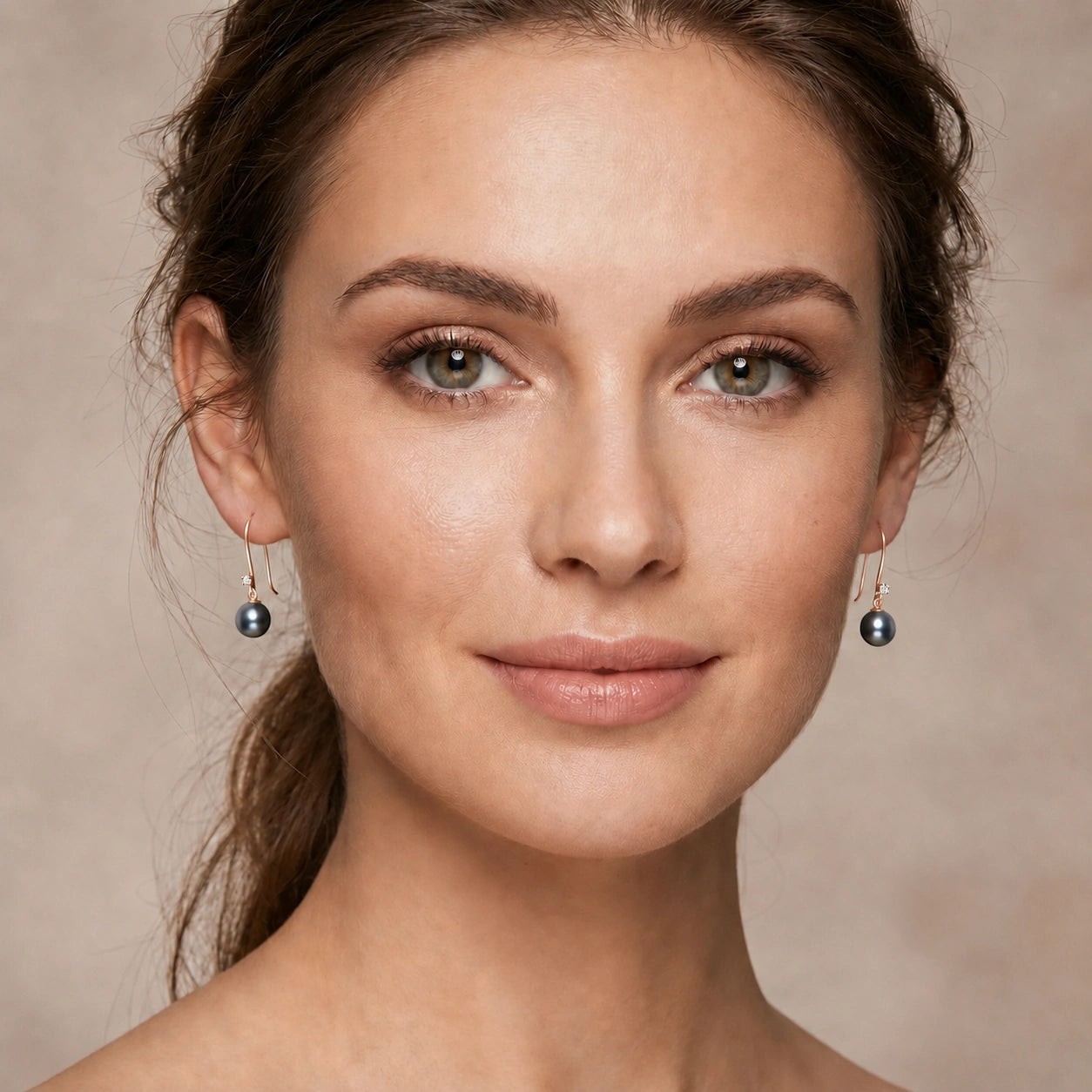 Rose Gold Earrings Pearl 10K — Cosima