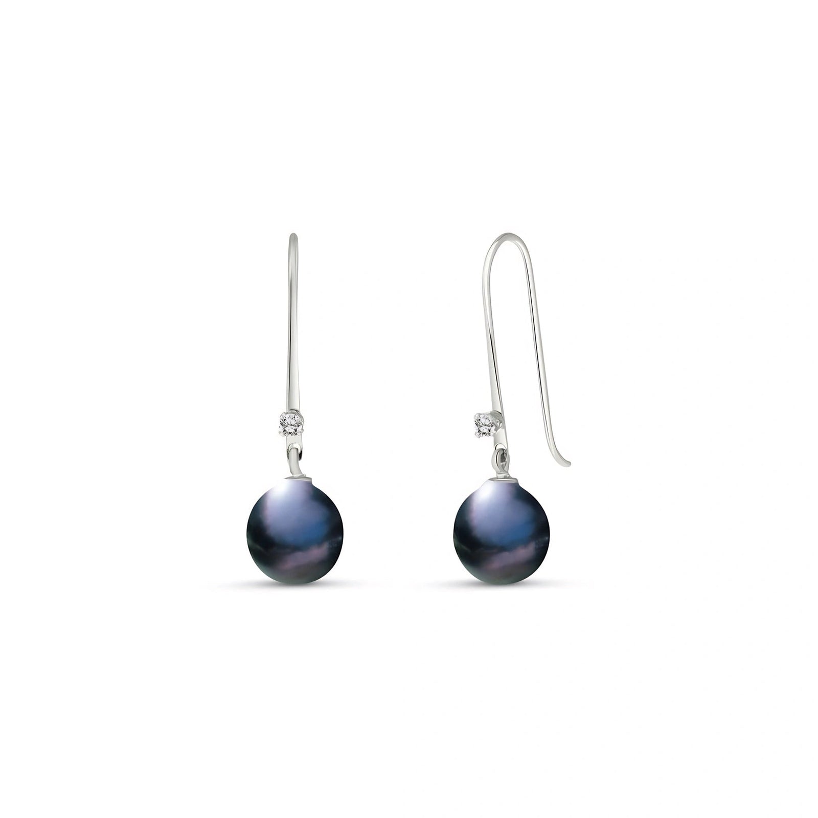 White Gold Earrings Pearl 10K — Cosima