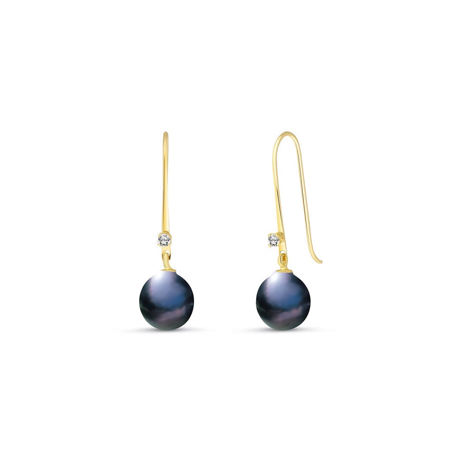 Yellow Gold Earrings Pearl 10K — Cosima