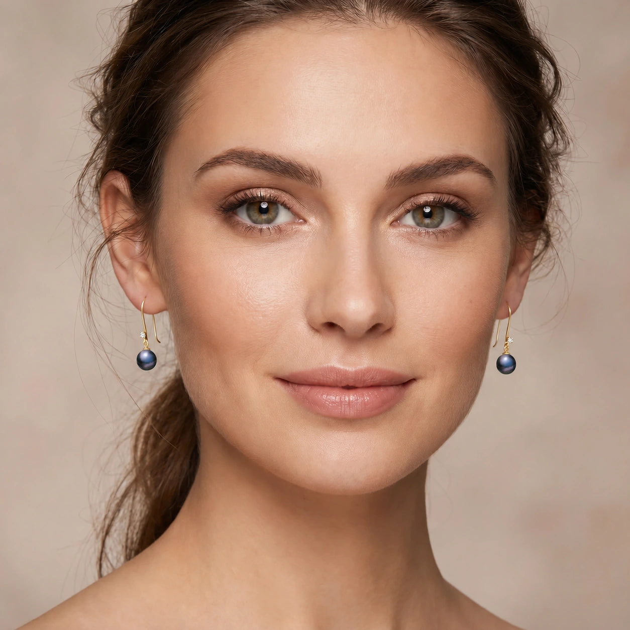 Yellow Gold Earrings Pearl 10K — Cosima