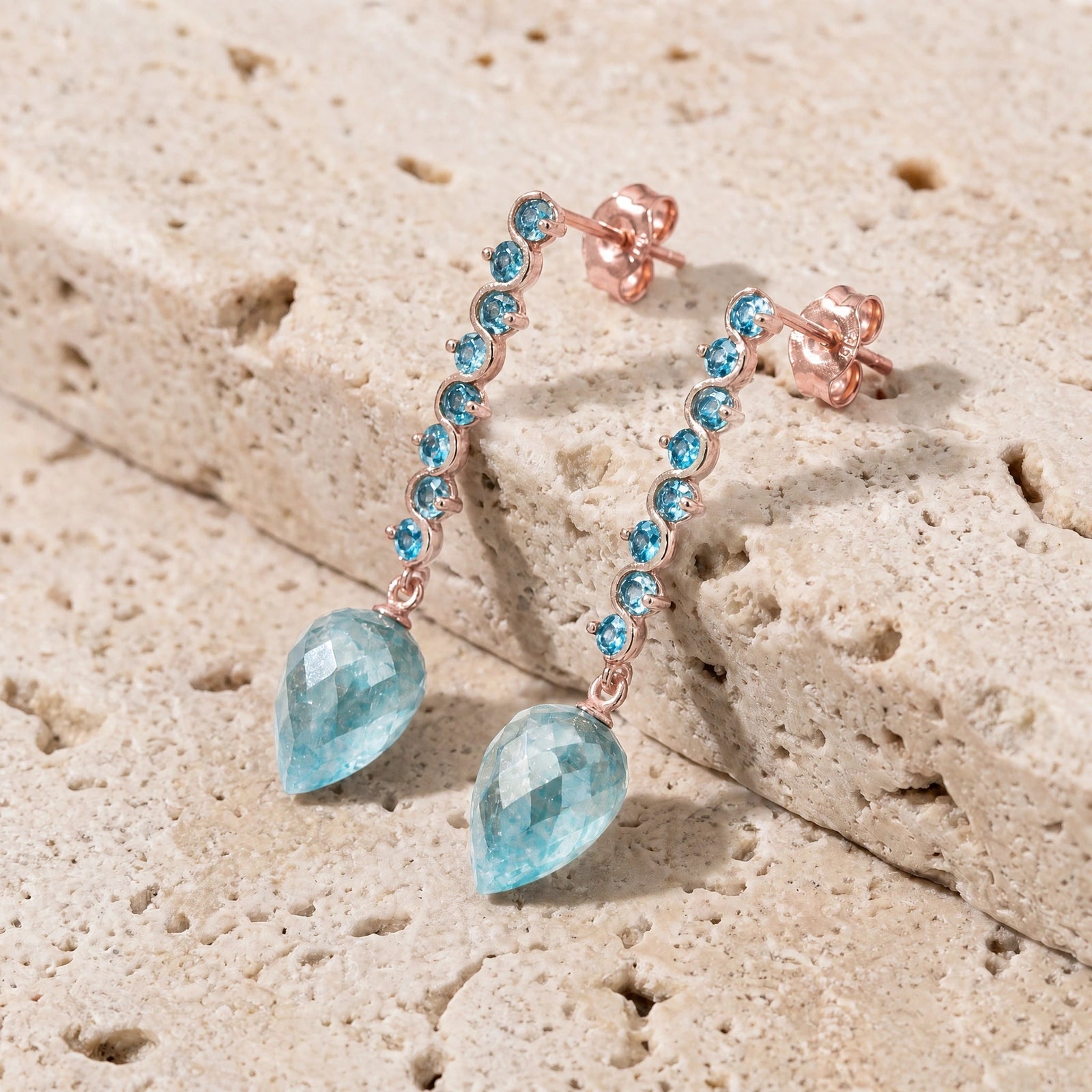 Rose Gold Blue Topaz — Mariaangiolina
