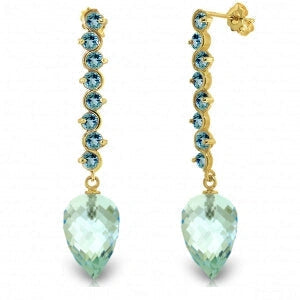 Yellow Gold Blue Topaz — Mariaangiolina