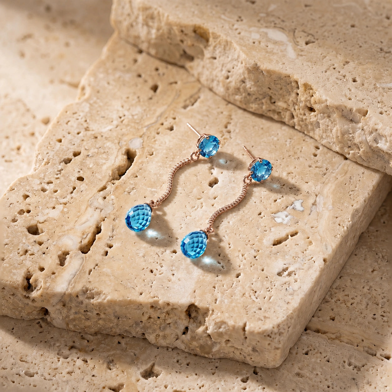 Rose Gold Blue Topaz — Mariaanna