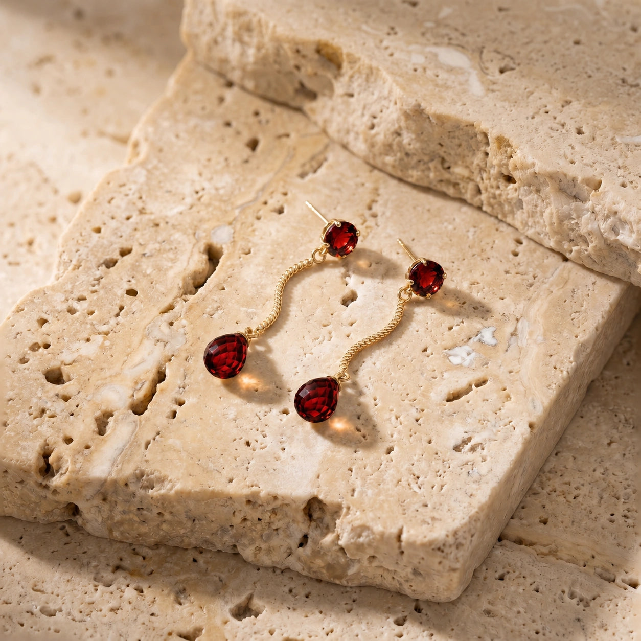 Yellow Gold Garnet — Mariaanna