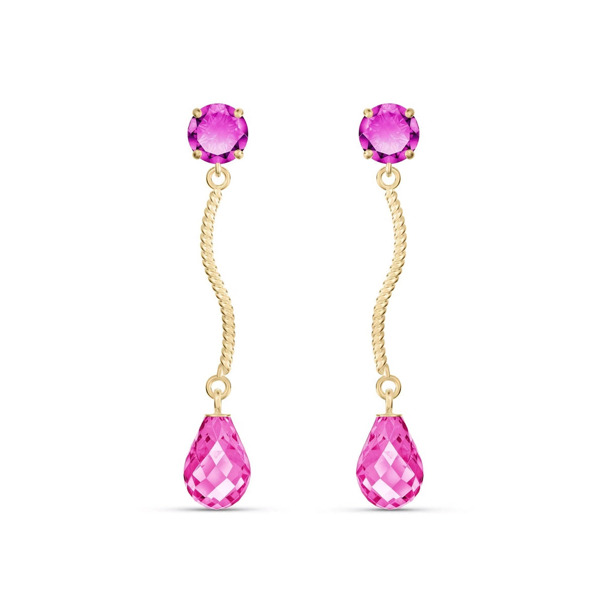 Yellow Gold Pink Topaz — Mariaanna