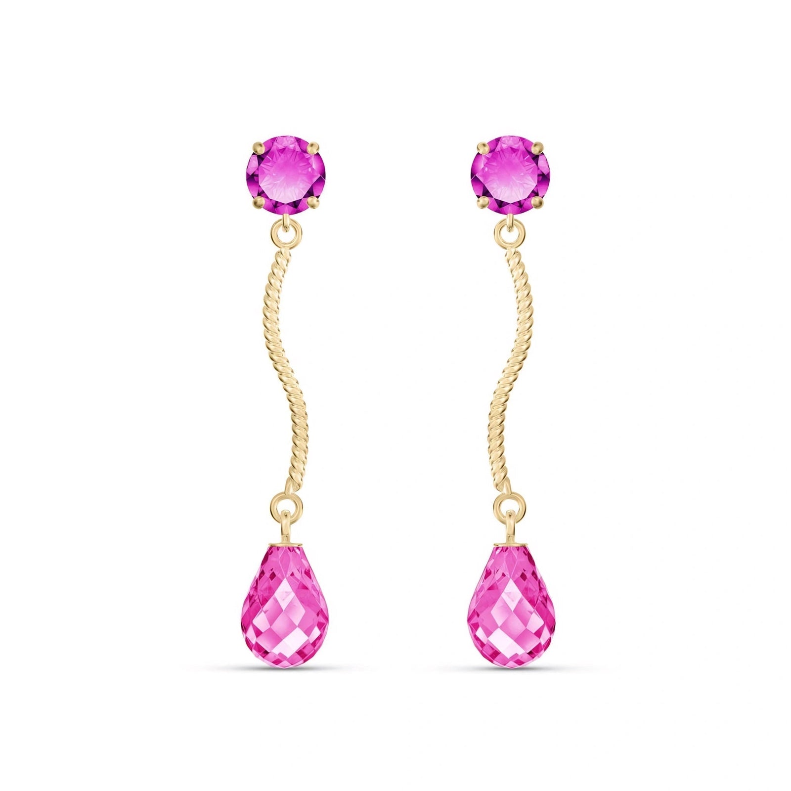 Yellow Gold Pink Topaz — Mariaanna