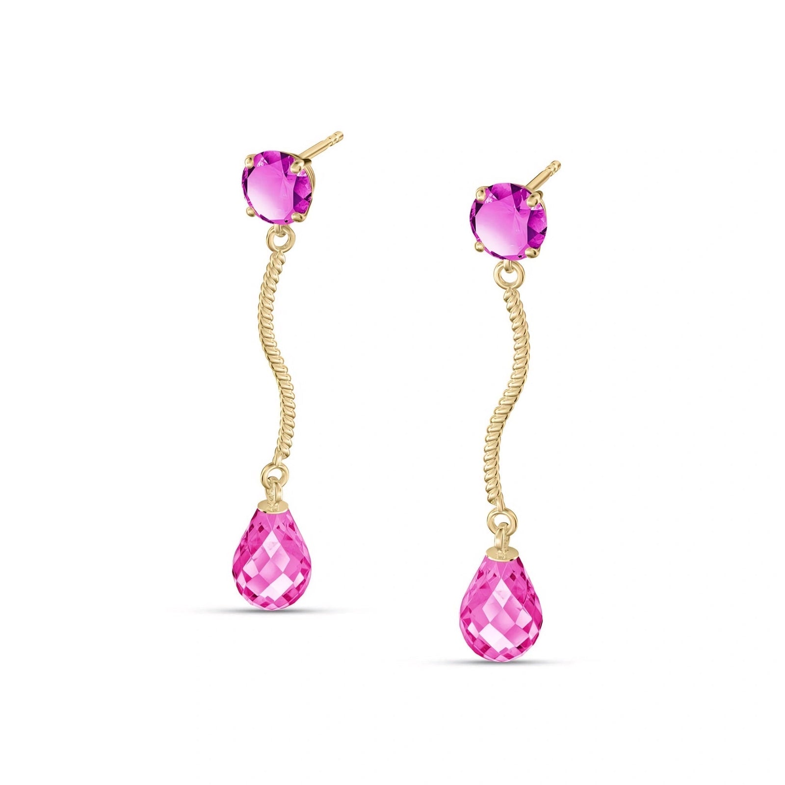 Yellow Gold Pink Topaz — Mariaanna