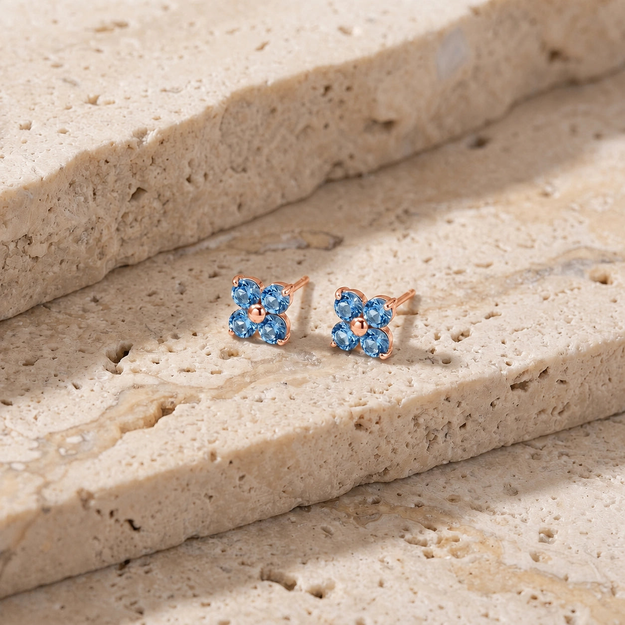 Rose Gold Blue Topaz — Mariaannarosa