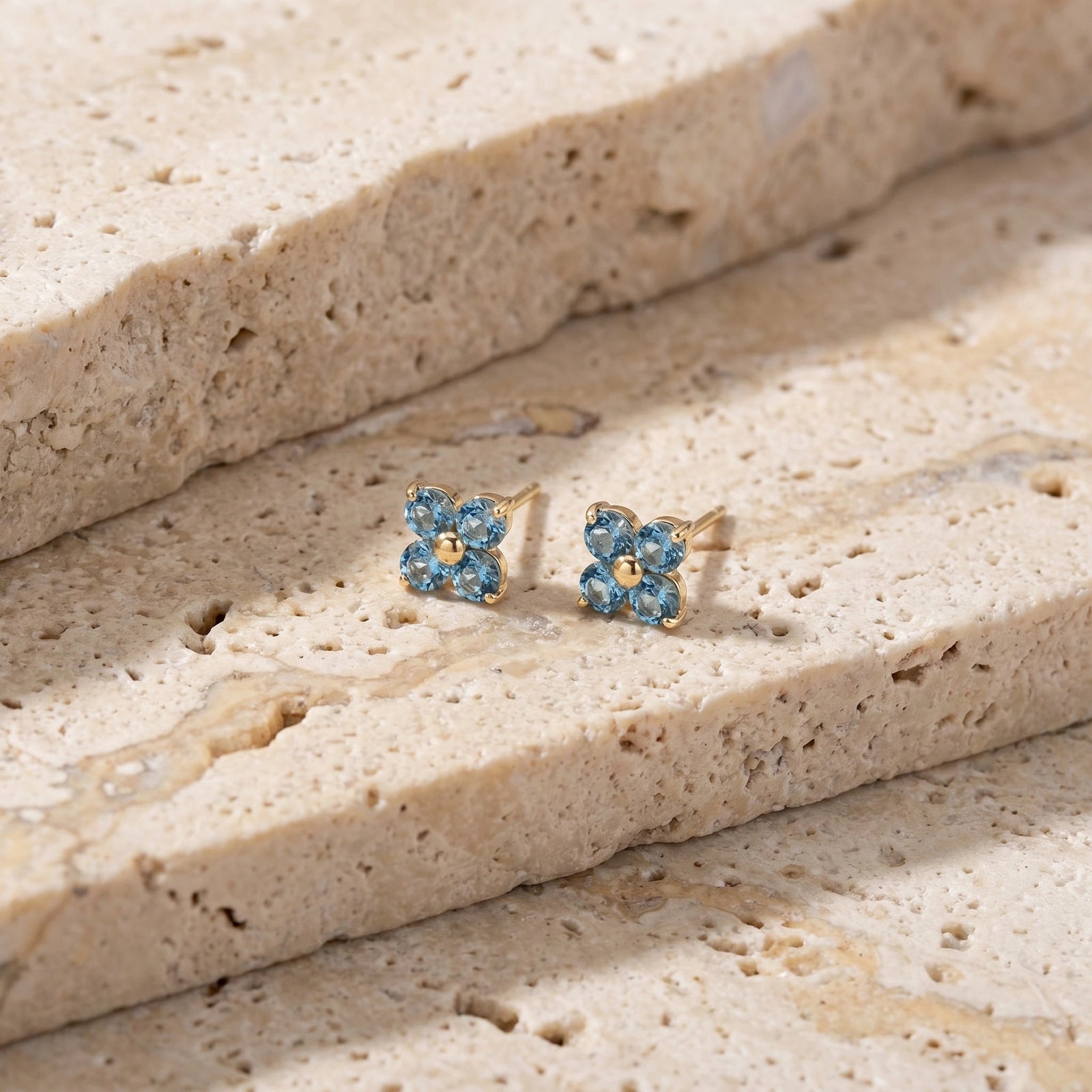 Yellow Gold Blue Topaz — Mariaannarosa