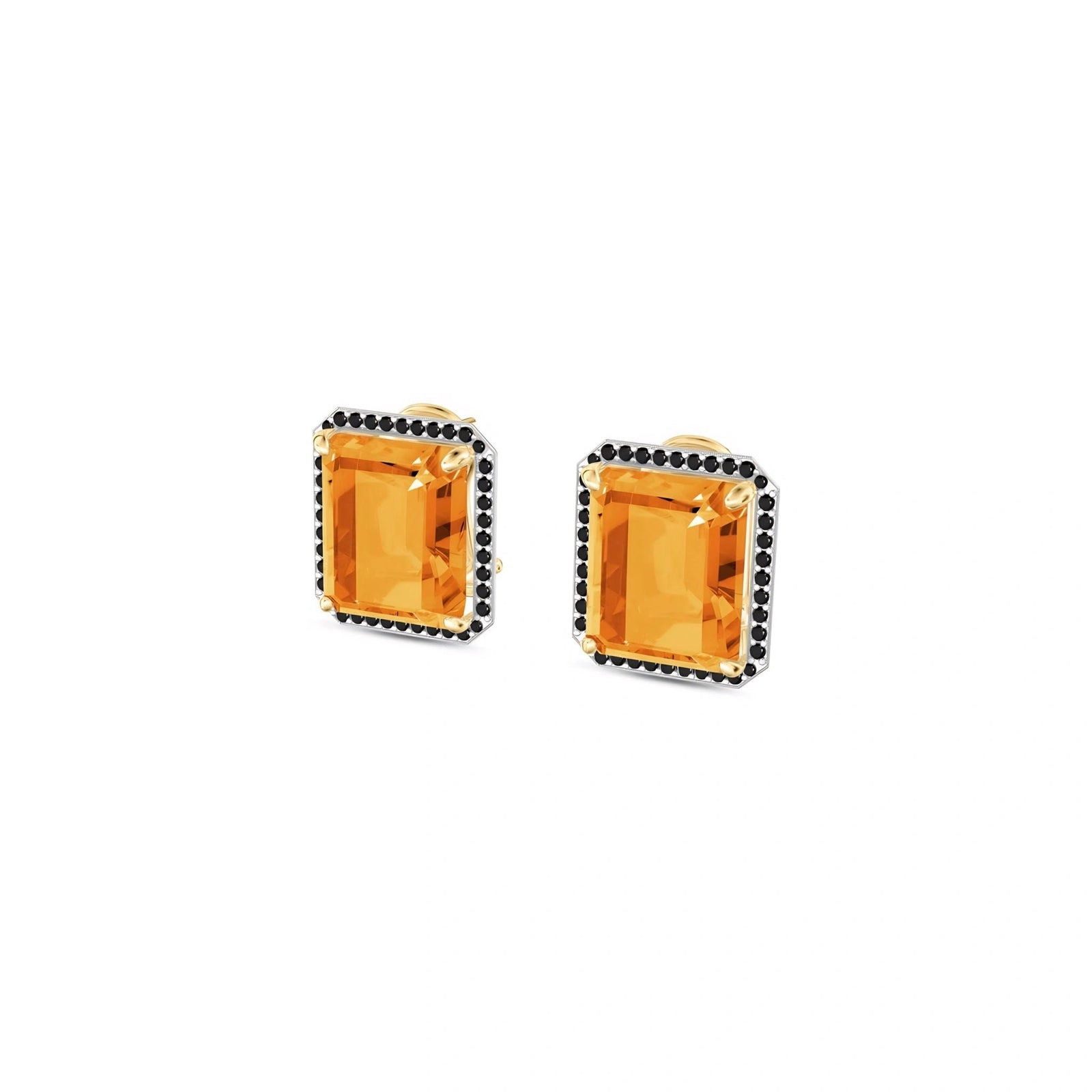 Yellow Gold Earrings Citrine 10K — Faustina