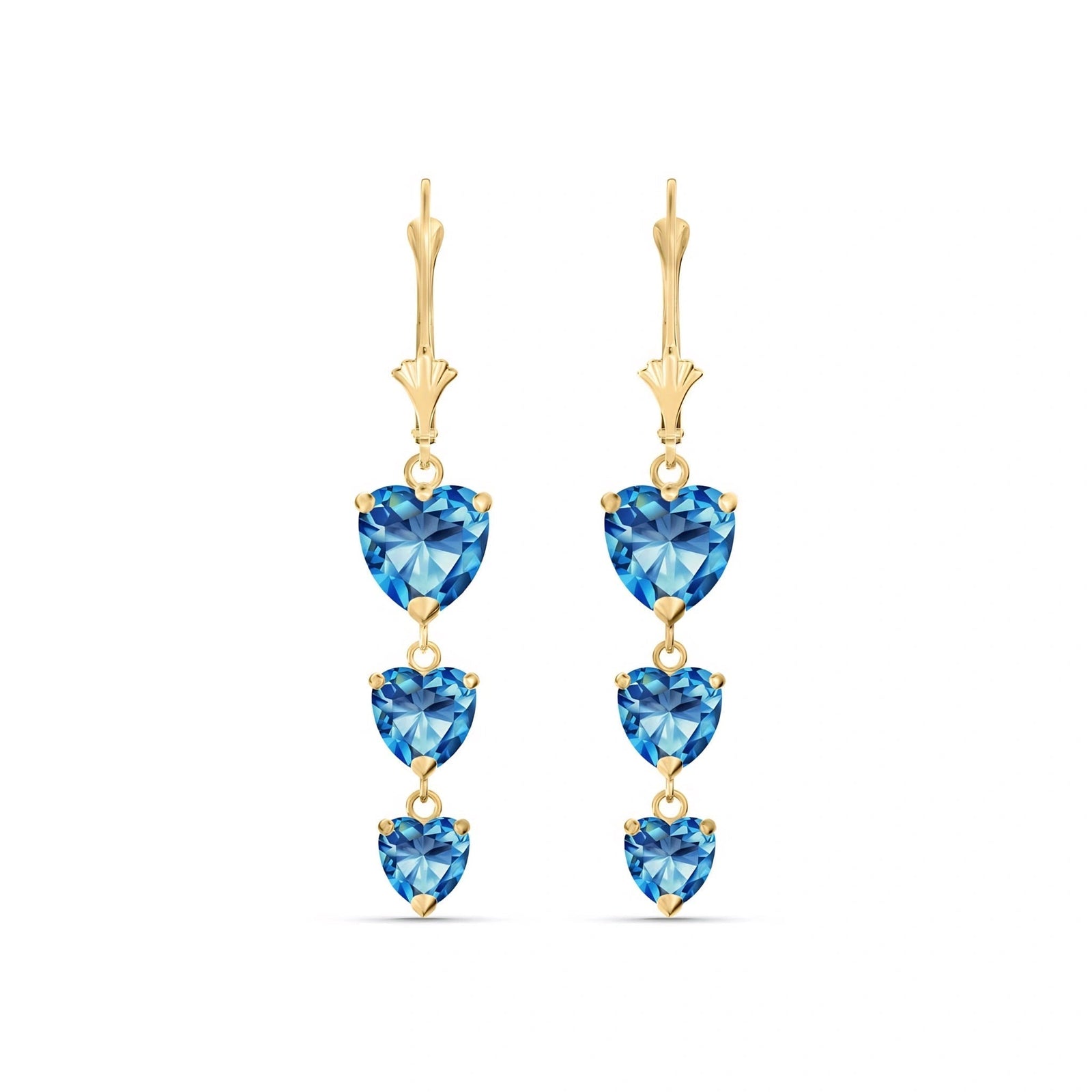 Yellow Gold Blue Topaz — Mariaannunziata