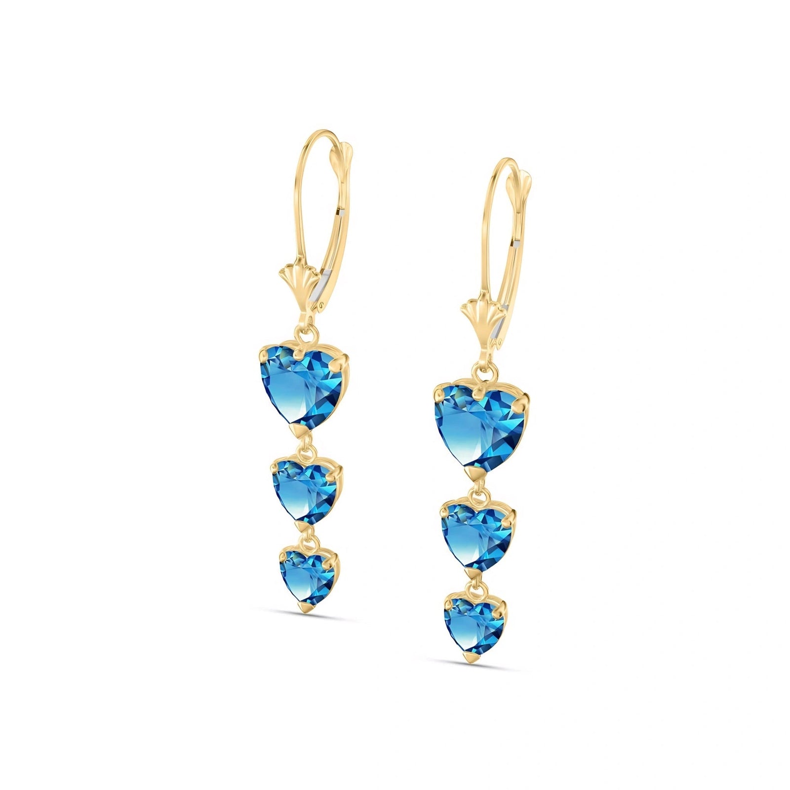 Yellow Gold Blue Topaz — Mariaannunziata