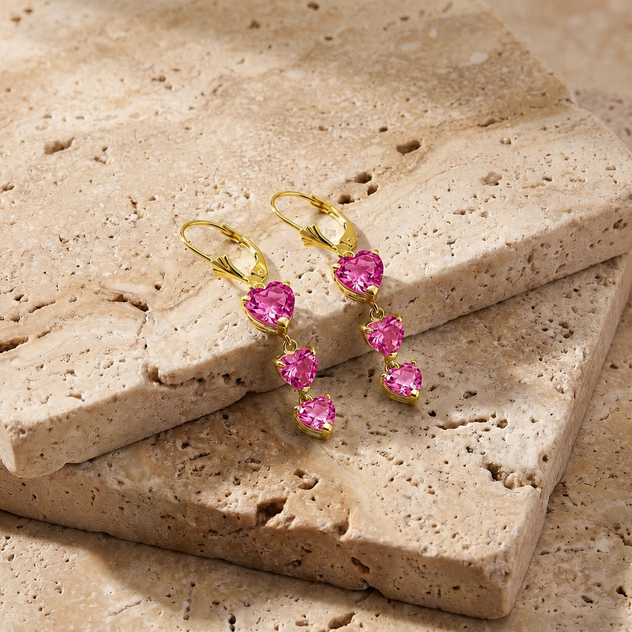 Yellow Gold Pink Topaz — Mariaannunziata