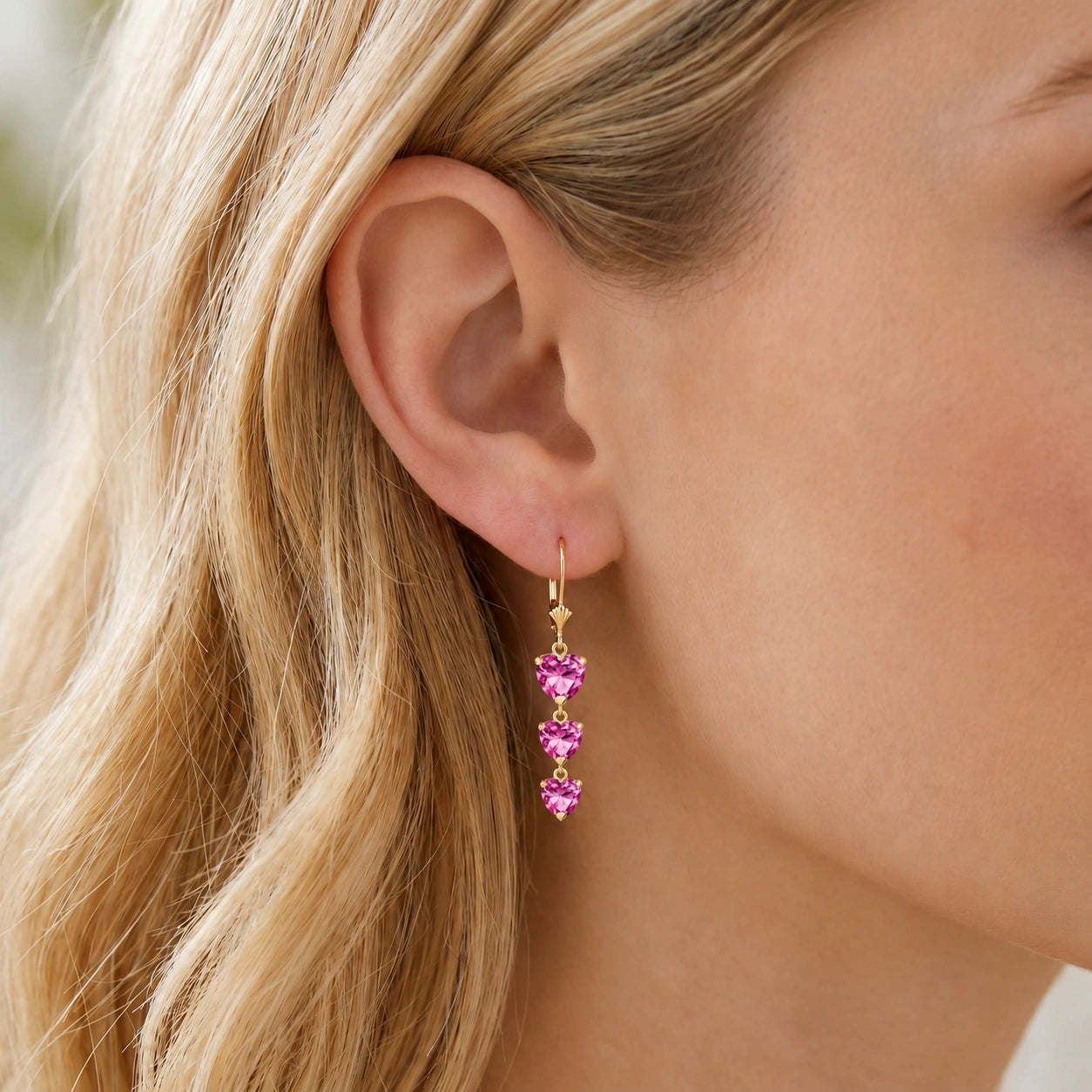 Yellow Gold Pink Topaz — Mariaannunziata