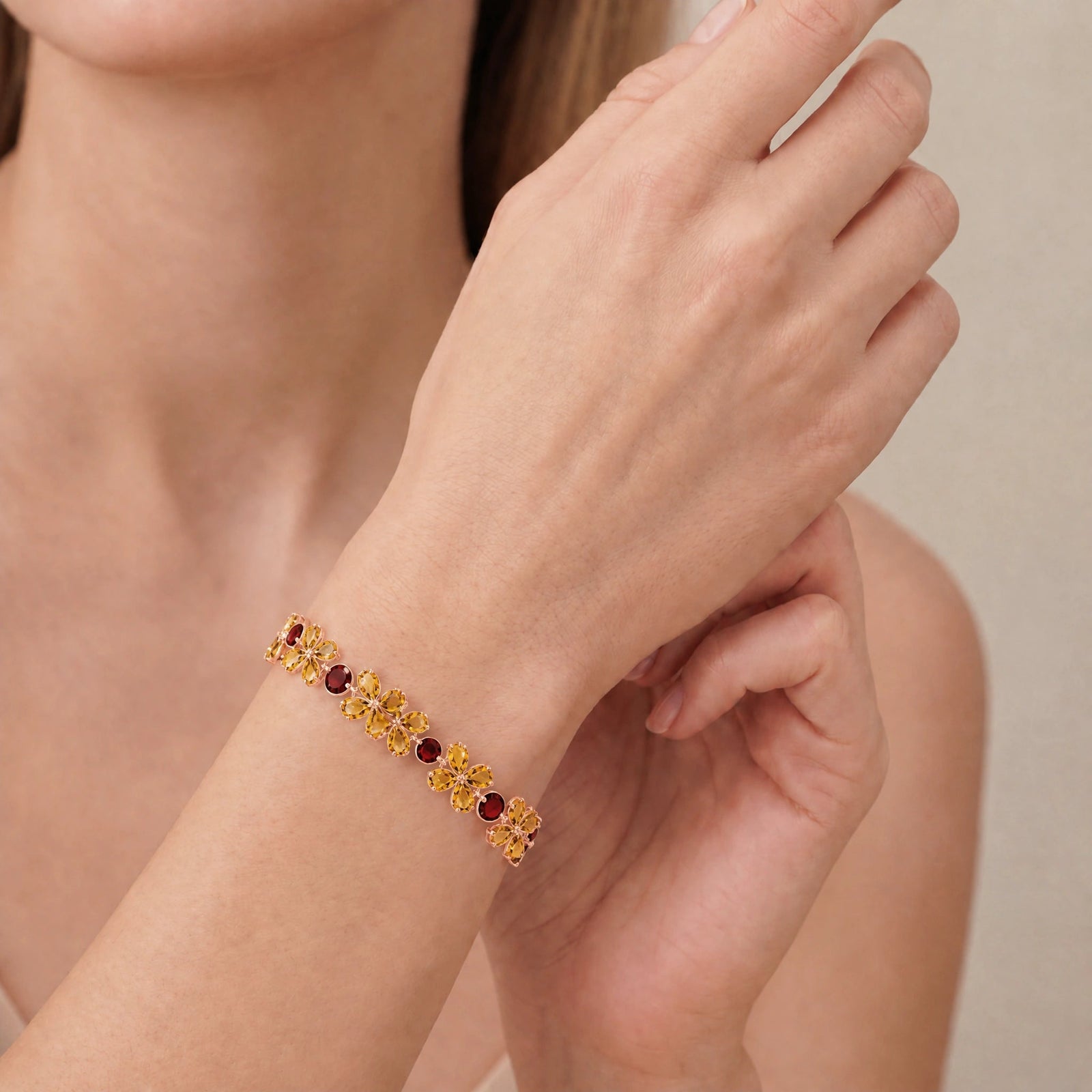 Rose Gold Reverie Bracelet Citrine 10K — Rosangela