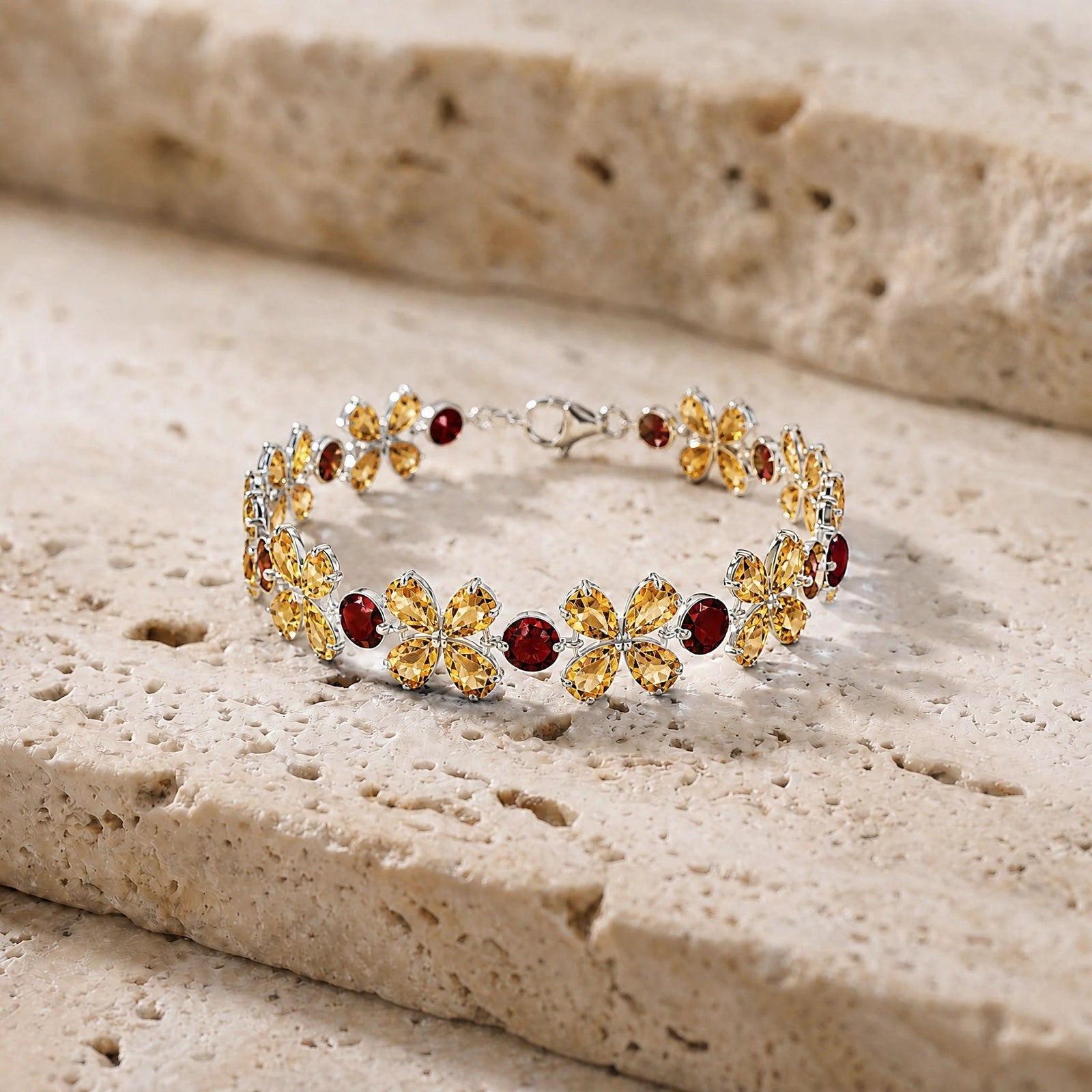White Gold Reverie Bracelet Citrine 10K — Rosangela