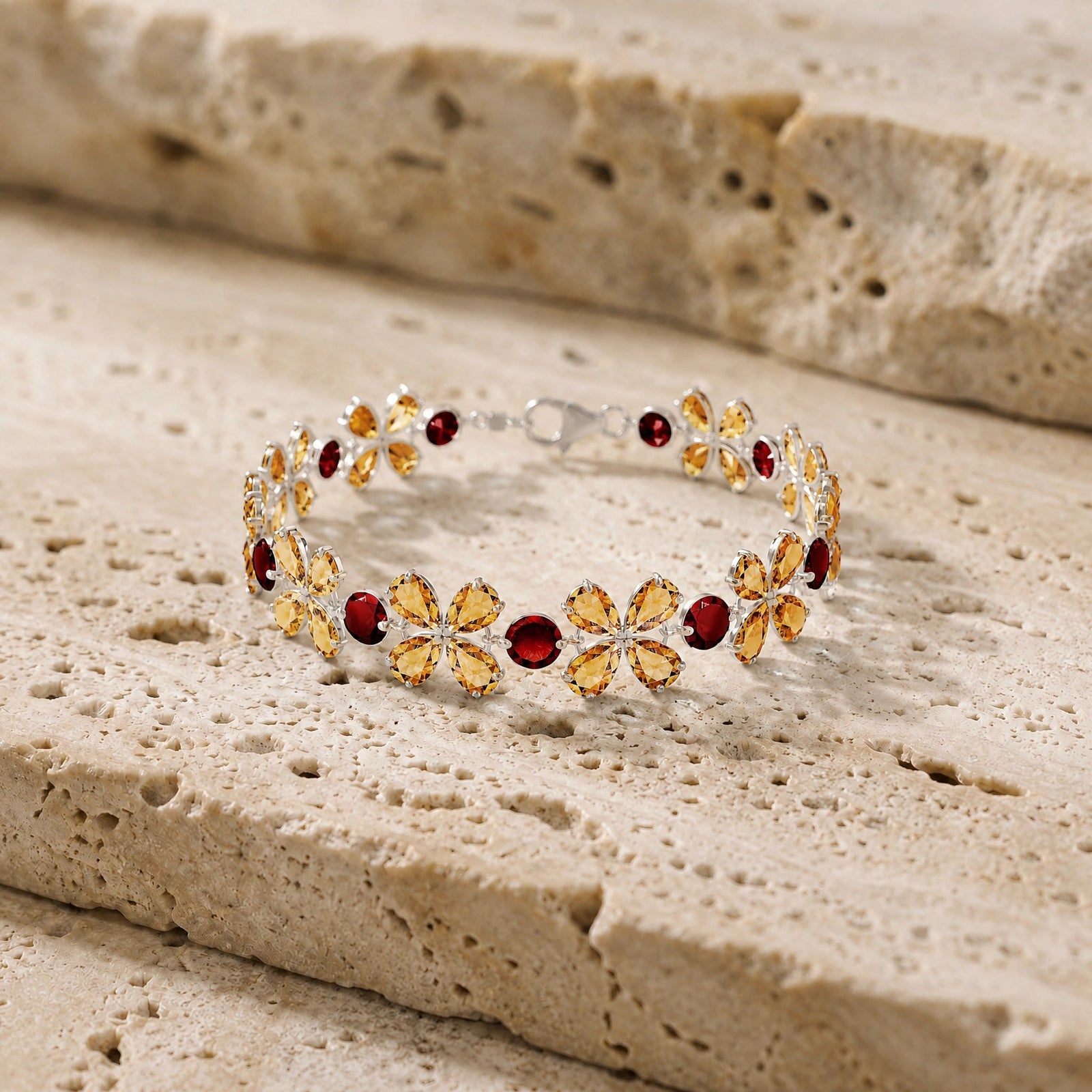 White Gold Reverie Bracelet Citrine 10K — Rosangela