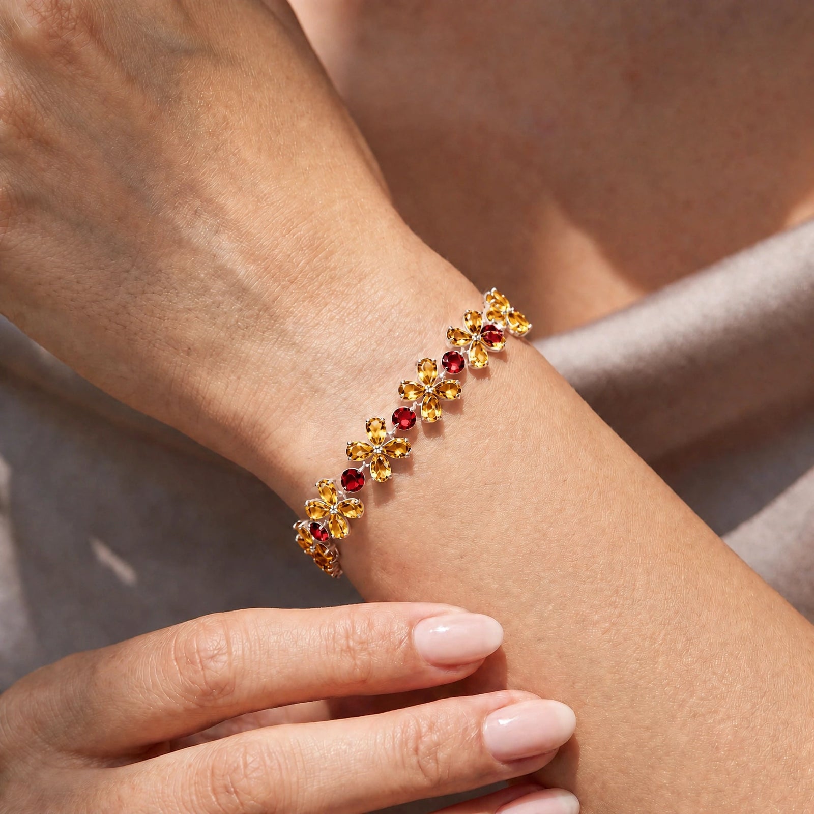 White Gold Reverie Bracelet Citrine 10K — Rosangela