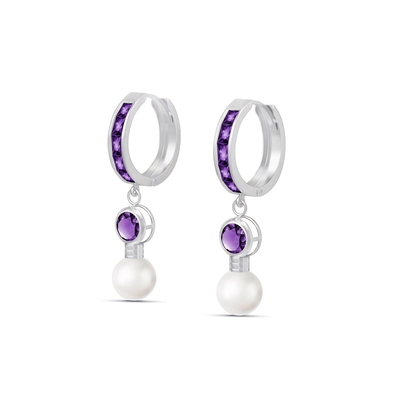 White Gold Amethyst & Pearl — Mariaantonella