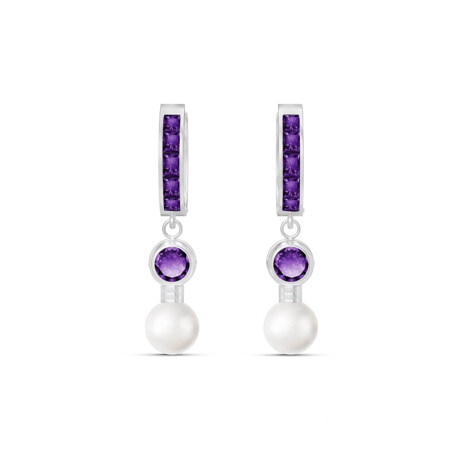 White Gold Amethyst & Pearl — Mariaantonella