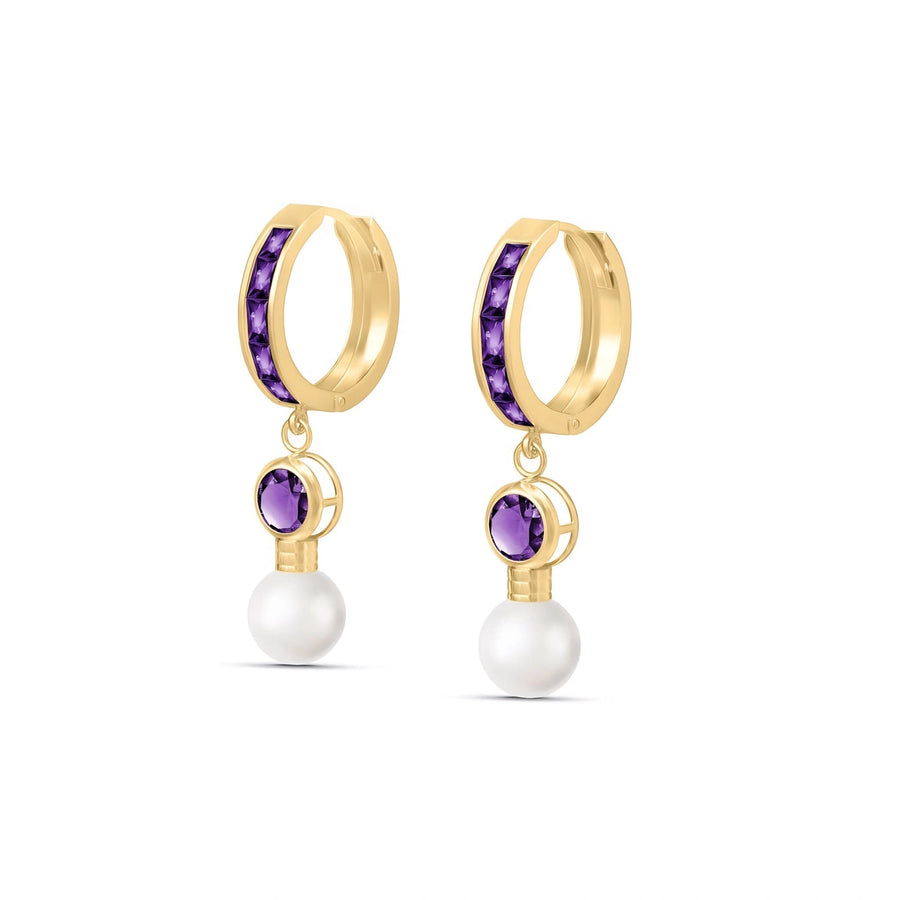 Yellow Gold Amethyst & Pearl — Mariaantonella
