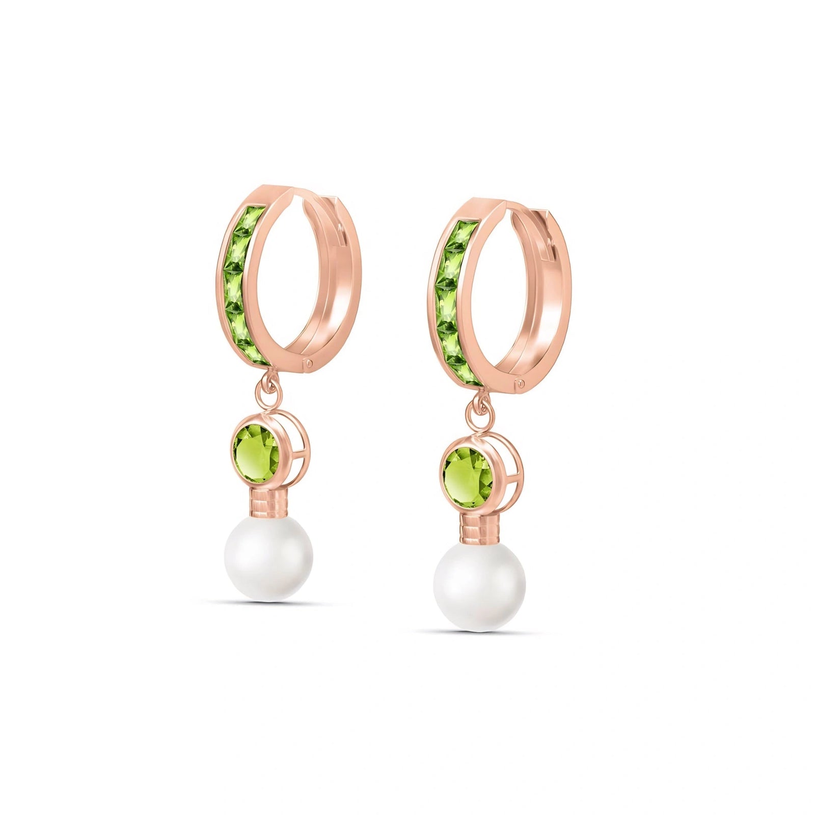 Rose Gold Peridot & Pearl — Mariaantonella