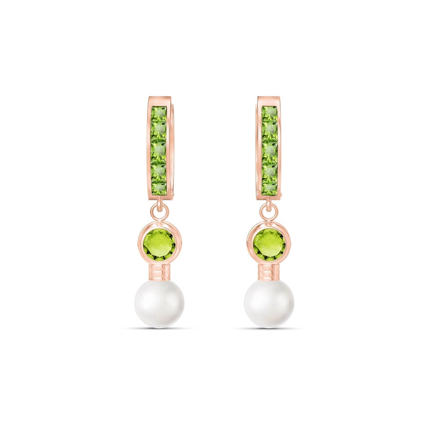 Rose Gold Peridot & Pearl — Mariaantonella