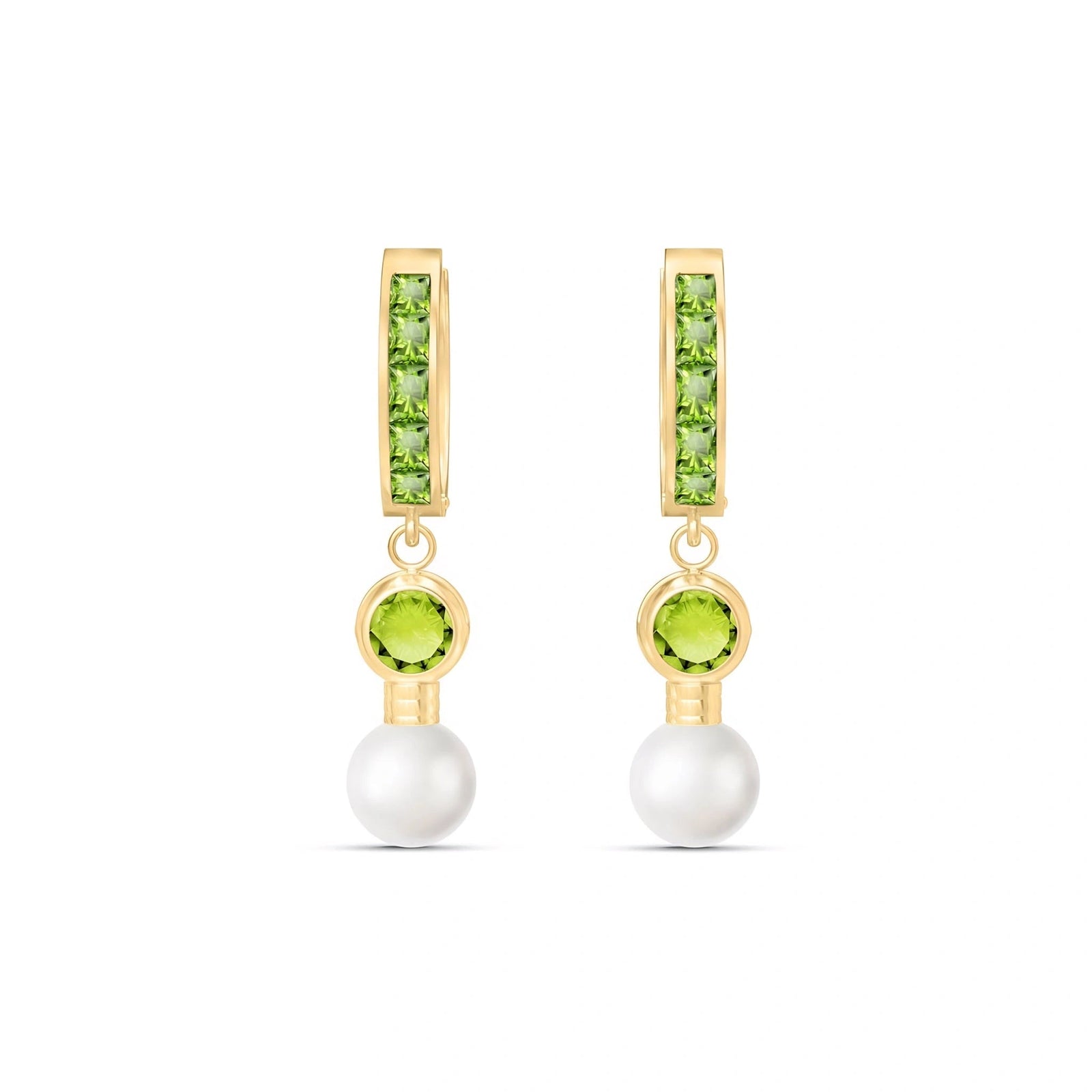 Yellow Gold Peridot & Pearl — Mariaantonella