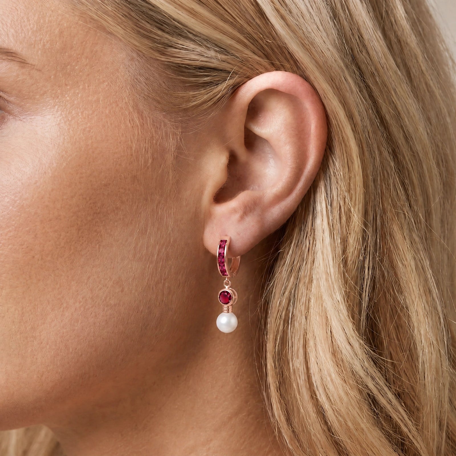 Rose Gold Ruby & Pearl — Mariaantonella