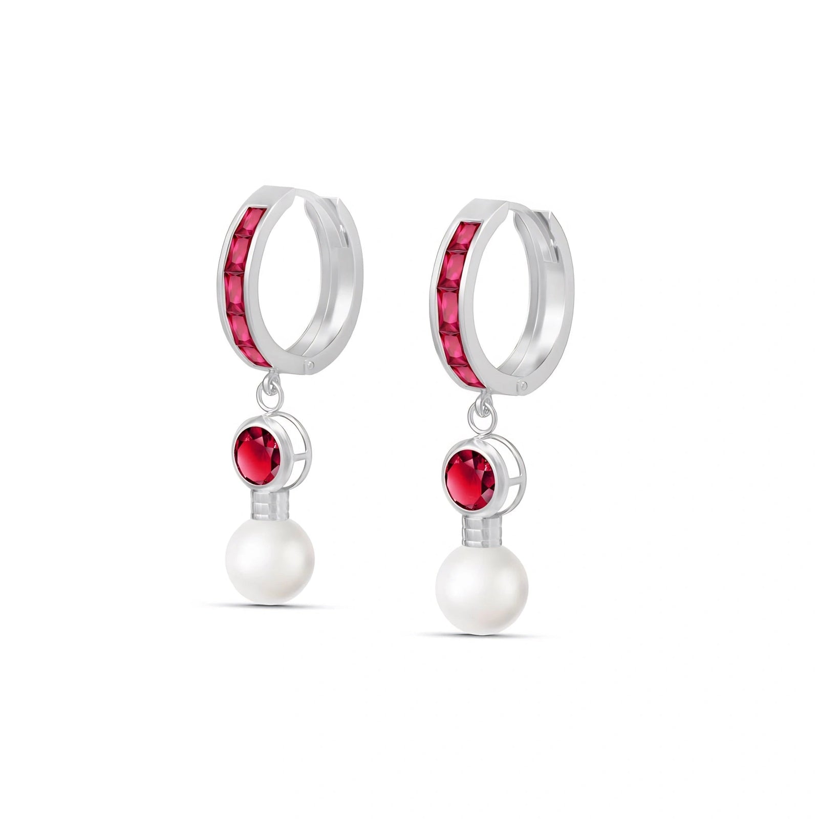White Gold Ruby & Pearl — Mariaantonella