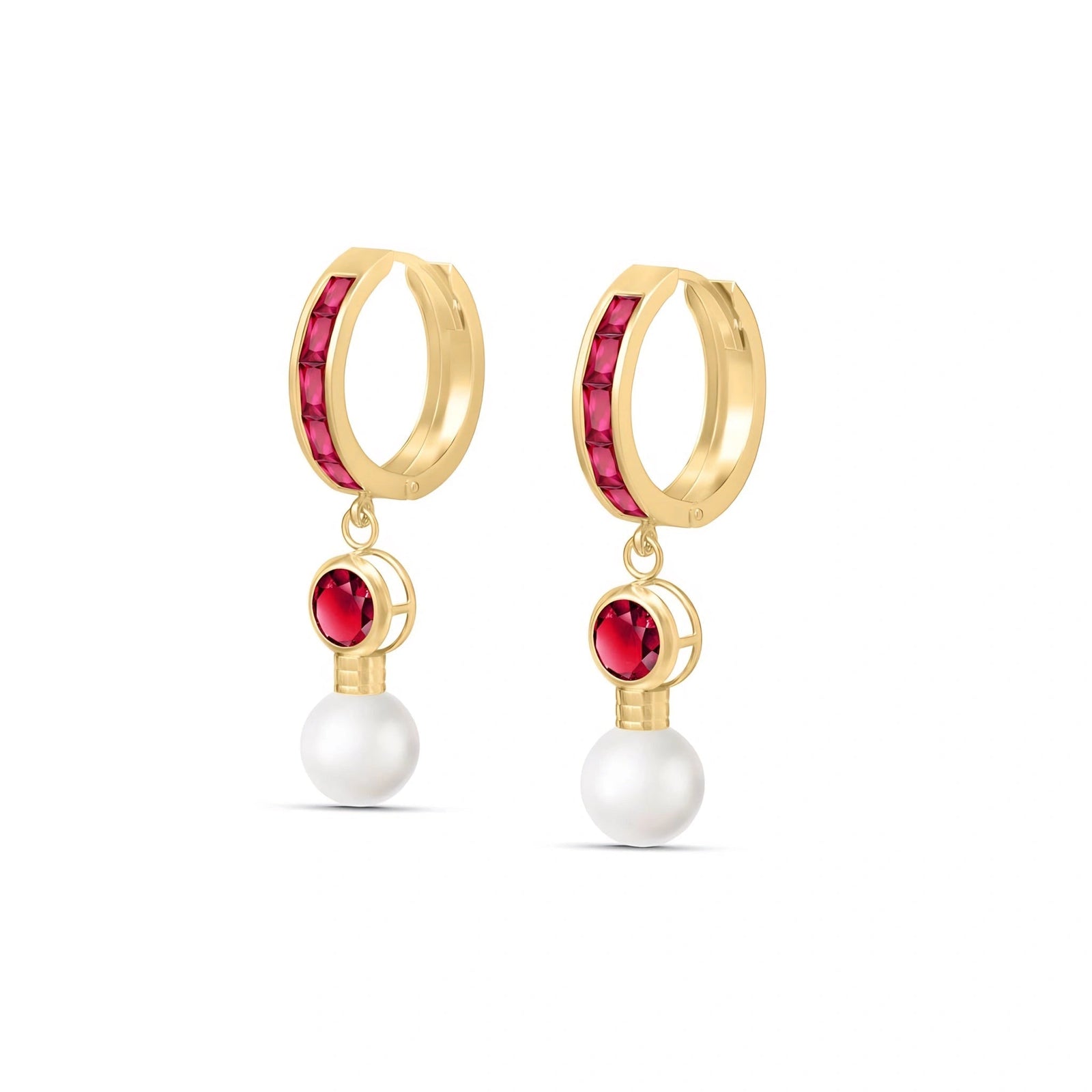Yellow Gold Ruby & Pearl — Mariaantonella
