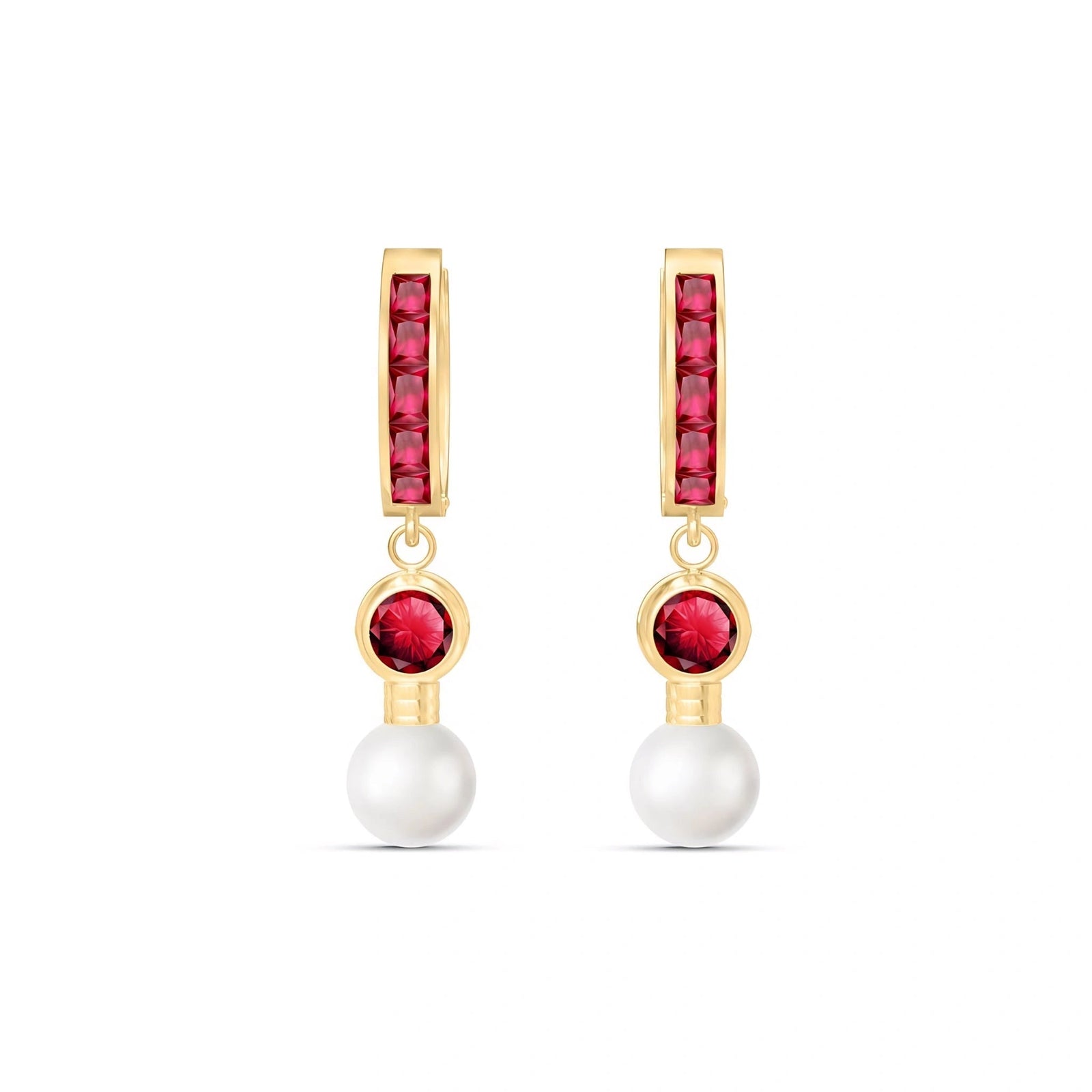 Yellow Gold Ruby & Pearl — Mariaantonella