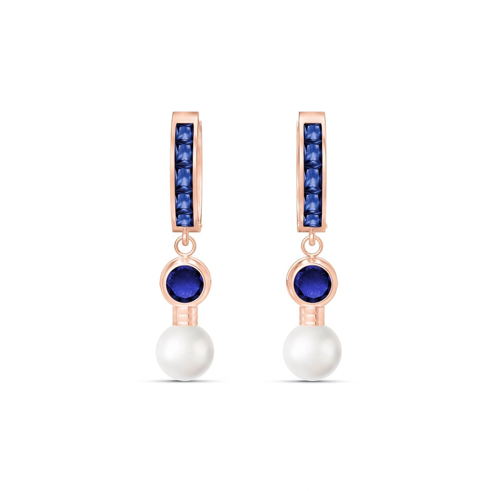Rose Gold Sapphire & Pearl — Mariaantonella