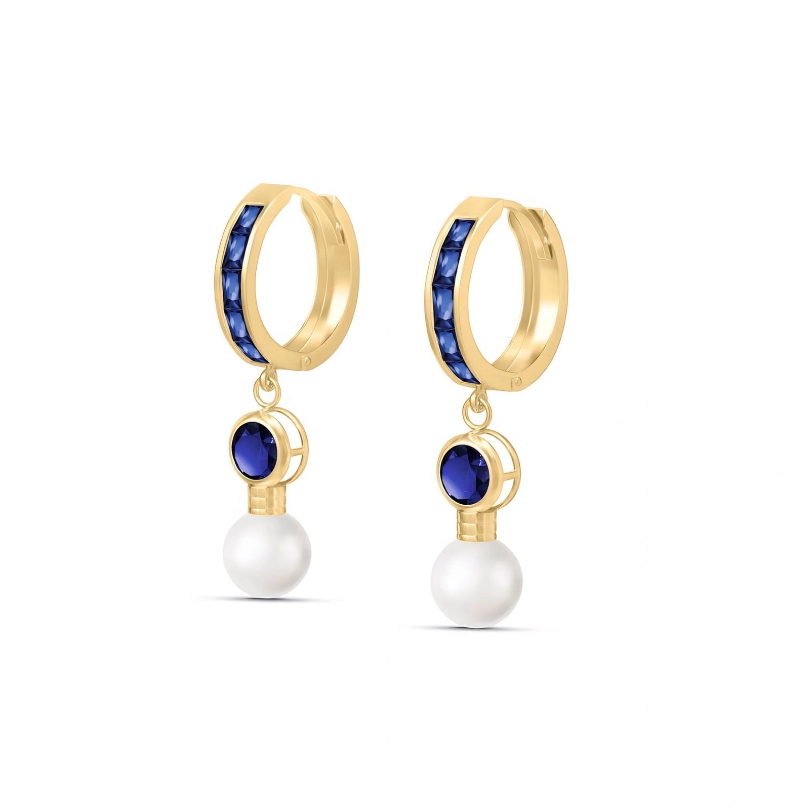 Yellow Gold Sapphire & Pearl — Mariaantonella