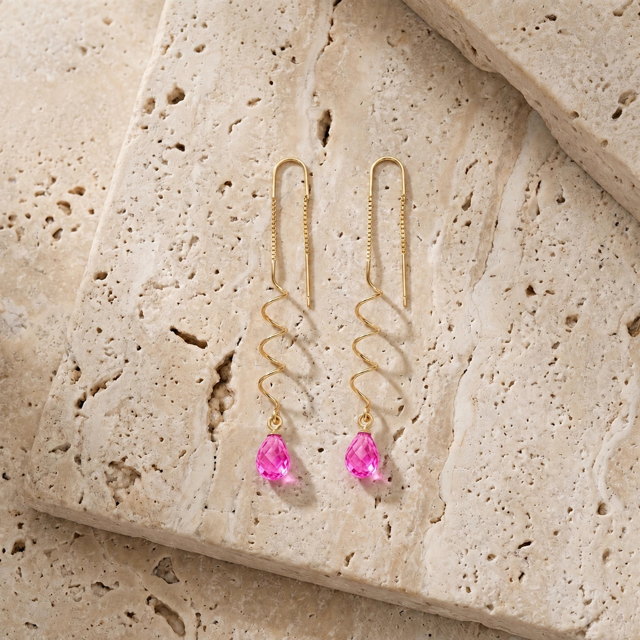 Yellow Gold Pink Topaz — Mariaantonia