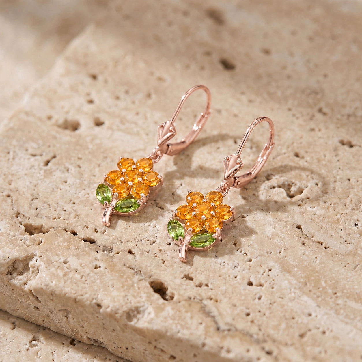 Rose Gold Citrine & Peridot — Mariaantonietta