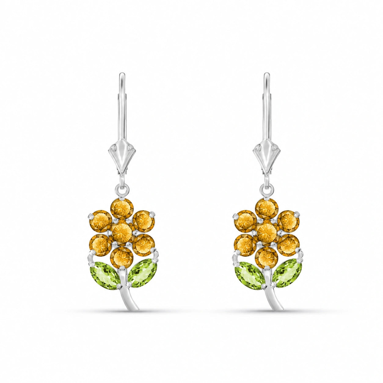 White Gold Citrine & Peridot — Mariaantonietta